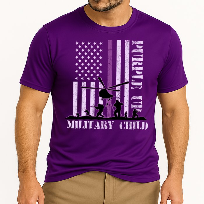 Purple Up Military Child Cooling Performance Crew T-Shirt