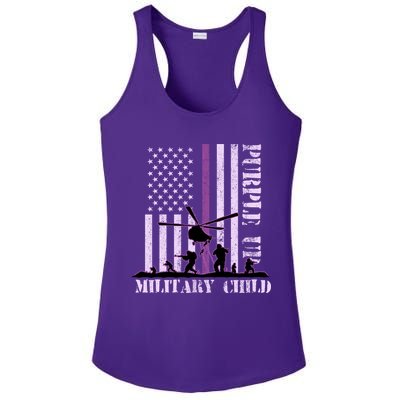 Purple Up Military Child Ladies PosiCharge Competitor Racerback Tank