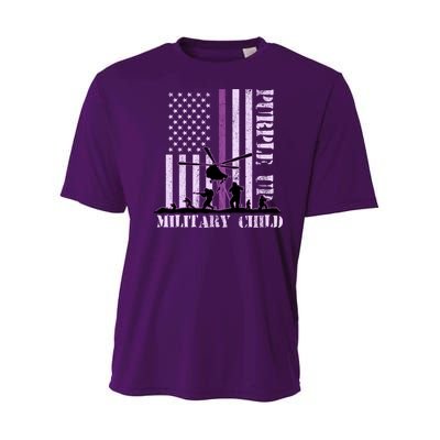 Purple Up Military Child Youth Performance Sprint T-Shirt