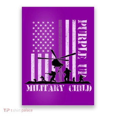 Purple Up Military Child Poster