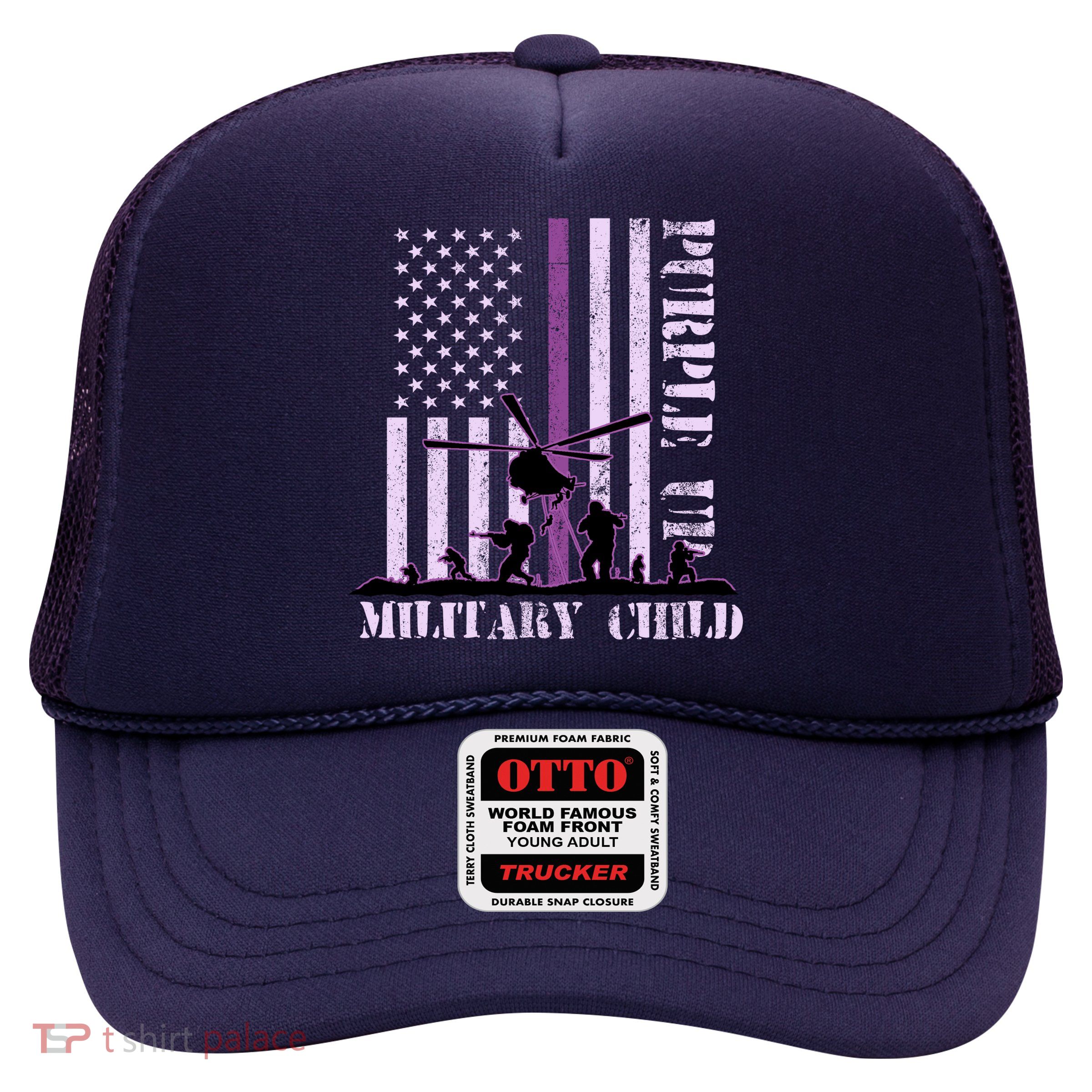 Purple Up Military Child Trucker Hat