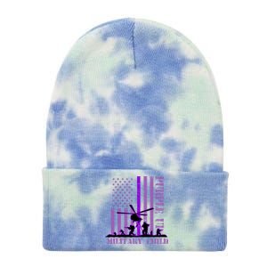 Purple Up Military Child Tie Dye 12in Knit Beanie