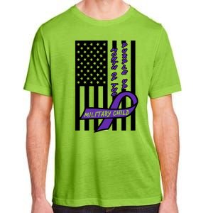 Purple Up Month Military Child Awareness Flag Adult ChromaSoft Performance T-Shirt