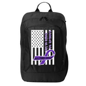 Purple Up Month Military Child Awareness Flag City Backpack