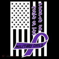 Purple Up Month Military Child Awareness Flag Impact Tech Backpack