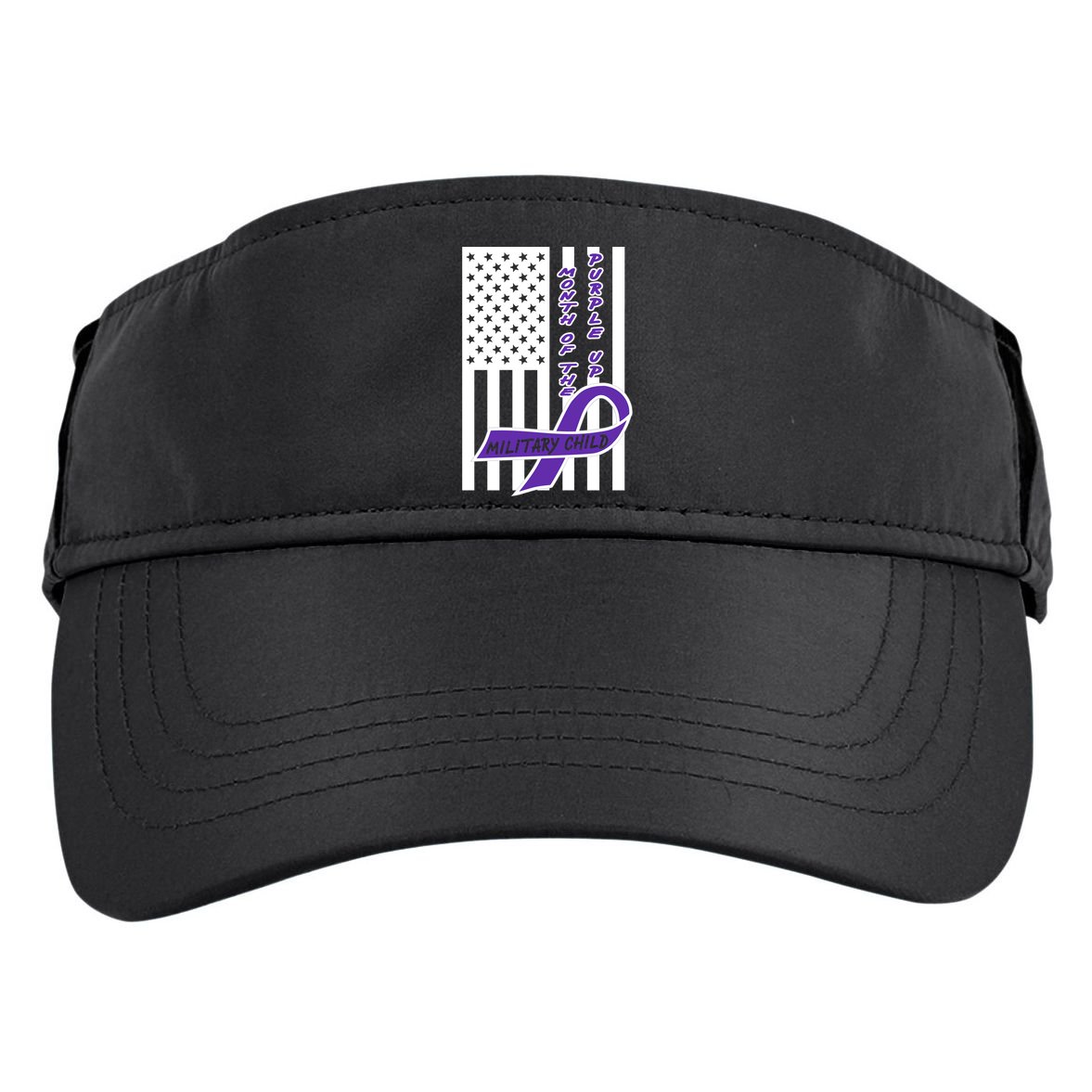Purple Up Month Military Child Awareness Flag Adult Drive Performance Visor