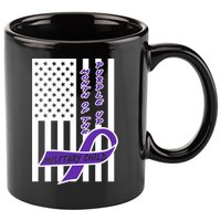 Purple Up Month Military Child Awareness Flag 11oz C Handle Ceramic Mug