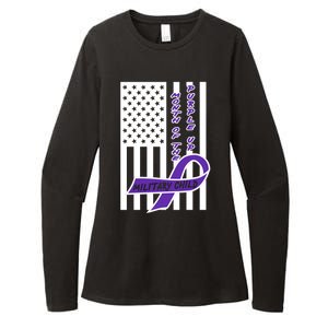 Purple Up Month Military Child Awareness Flag Womens CVC Long Sleeve Shirt