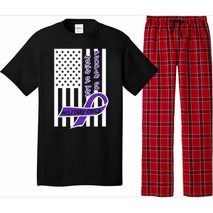 Purple Up Month Military Child Awareness Flag Pajama Set