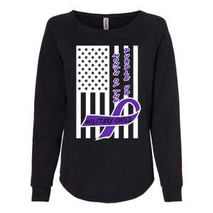 Purple Up Month Military Child Awareness Flag Womens California Wash Sweatshirt