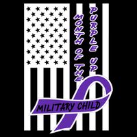 Purple Up Month Military Child Awareness Flag Zip Tote Bag