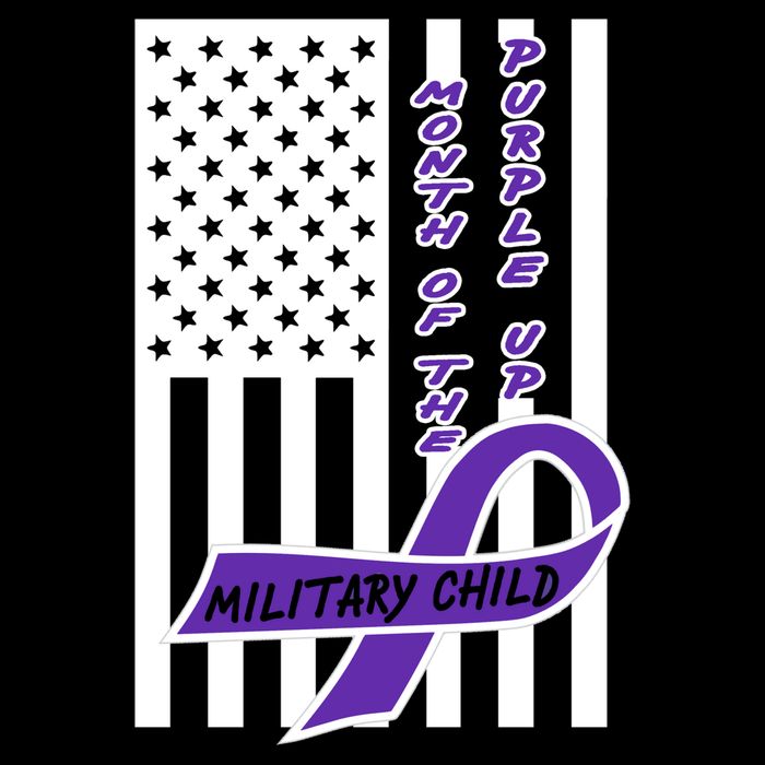 Purple Up Month Military Child Awareness Flag Zip Tote Bag