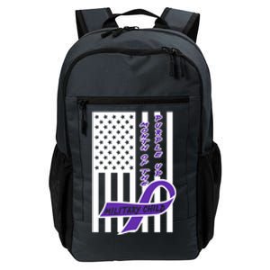 Purple Up Month Military Child Awareness Flag Daily Commute Backpack