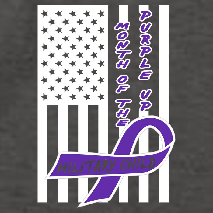 Purple Up Month Military Child Awareness Flag Vector Backpack