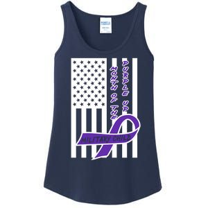 Purple Up Month Military Child Awareness Flag Ladies Essential Tank