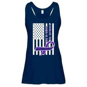 Purple Up Month Military Child Awareness Flag Ladies Essential Flowy Tank