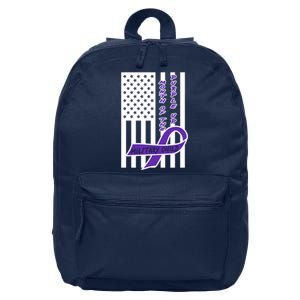 Purple Up Month Military Child Awareness Flag 16 in Basic Backpack