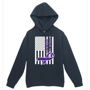 Purple Up Month Military Child Awareness Flag Urban Pullover Hoodie