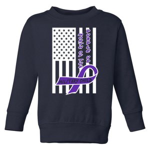 Purple Up Month Military Child Awareness Flag Toddler Sweatshirt