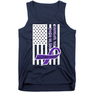 Purple Up Month Military Child Awareness Flag Tank Top