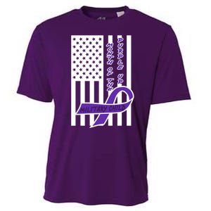 Purple Up Month Military Child Awareness Flag Cooling Performance Crew T-Shirt