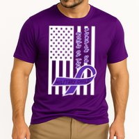Purple Up Month Military Child Awareness Flag Cooling Performance Crew T-Shirt