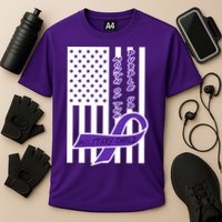 Purple Up Month Military Child Awareness Flag Cooling Performance Crew T-Shirt