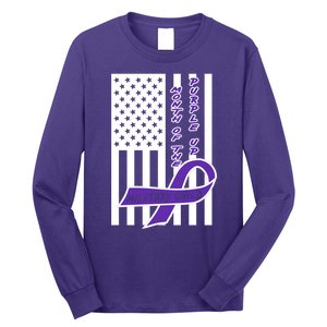 Purple Up Month Military Child Awareness Flag Long Sleeve Shirt