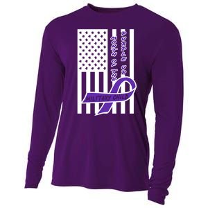 Purple Up Month Military Child Awareness Flag Cooling Performance Long Sleeve Crew