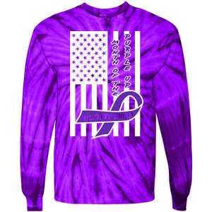 Purple Up Month Military Child Awareness Flag Tie-Dye Long Sleeve Shirt