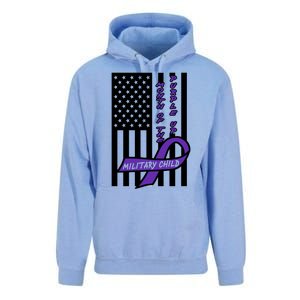 Purple Up Month Military Child Awareness Flag Unisex Surf Hoodie