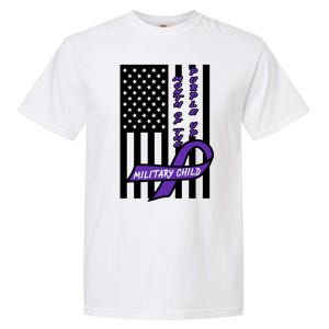 Purple Up Month Military Child Awareness Flag Garment-Dyed Heavyweight T-Shirt