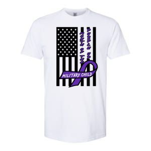 Purple Up Month Military Child Awareness Flag Softstyle CVC T-Shirt