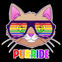 Purride Gay Pride Cat USA-Made Doggie Bandana