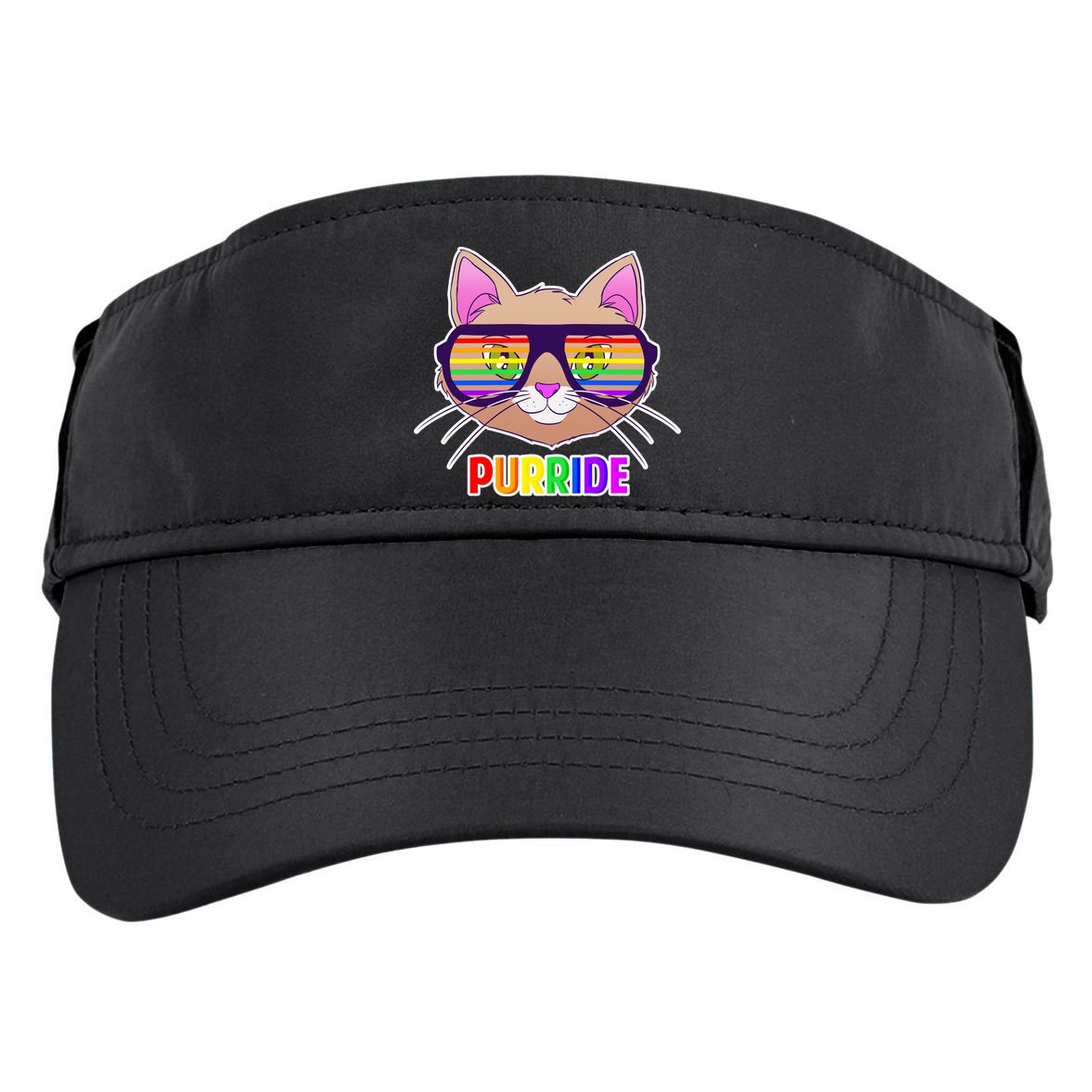 Purride Gay Pride Cat Adult Drive Performance Visor