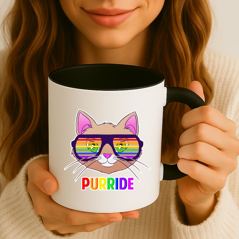 Purride Gay Pride Cat Mug