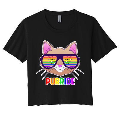 Purride Gay Pride Cat Crop Top