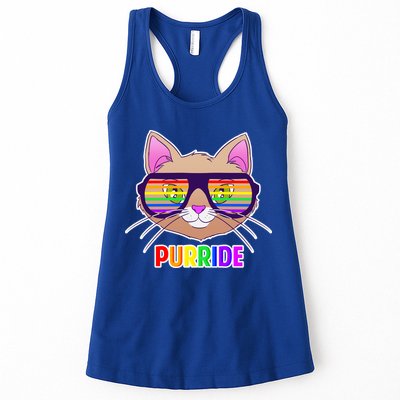 Purride Gay Pride Cat Womens Tank Top