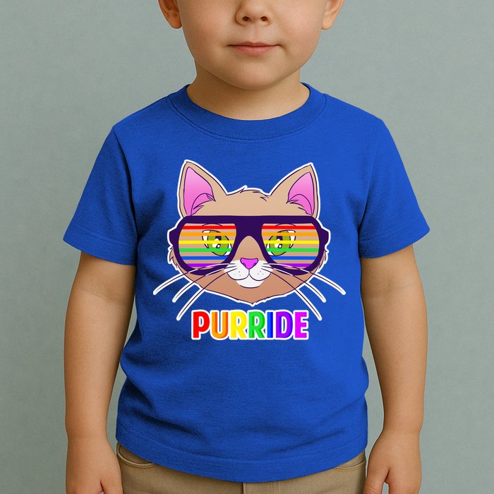 Purride Gay Pride Cat Toddler T-Shirt