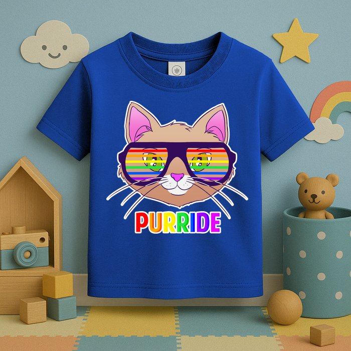 Purride Gay Pride Cat Toddler T-Shirt