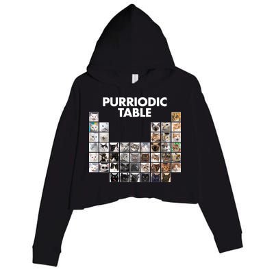 Purriodic Table Of Cats Periodic Crop Fleece Hoodie