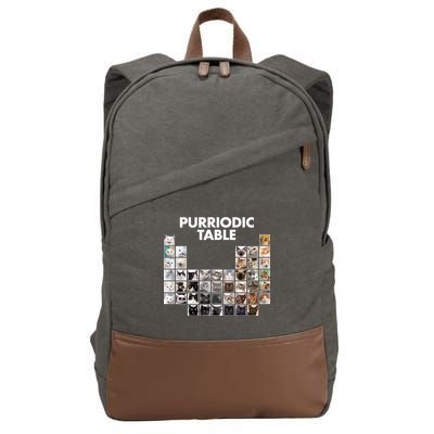 Purriodic Table Of Cats Periodic Cotton Canvas Backpack