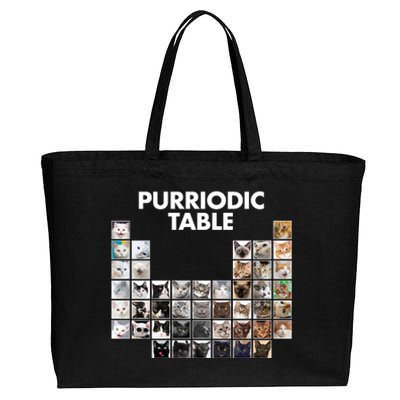 Purriodic Table Of Cats Periodic Cotton Canvas Jumbo Tote