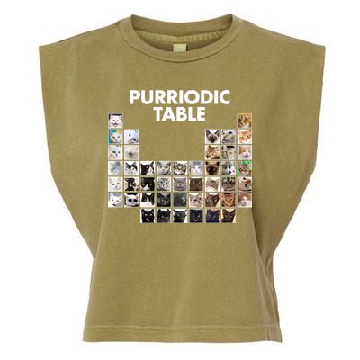 Purriodic Table Of Cats Periodic Garment-Dyed Women's Muscle Tee
