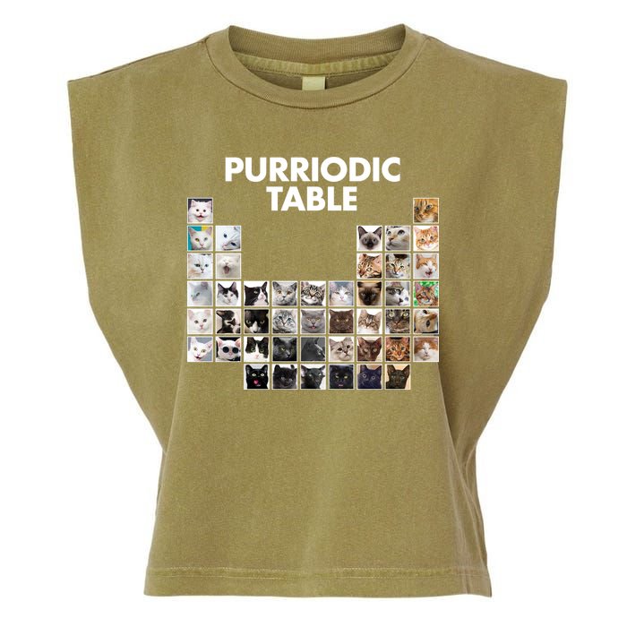 Purriodic Table Of Cats Periodic Garment-Dyed Women's Muscle Tee