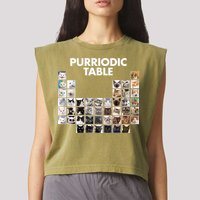 Purriodic Table Of Cats Periodic Garment-Dyed Women's Muscle Tee