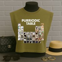 Purriodic Table Of Cats Periodic Garment-Dyed Women's Muscle Tee