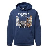 Purriodic Table Of Cats Periodic Performance Fleece Hoodie