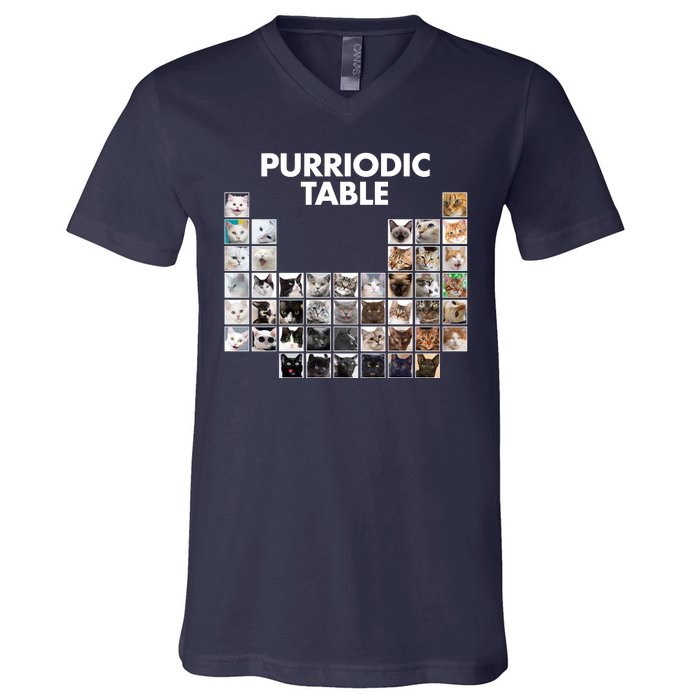 Purriodic Table Of Cats Periodic V-Neck T-Shirt