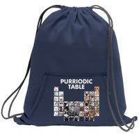 Purriodic Table Of Cats Periodic Sweatshirt Cinch Pack Bag